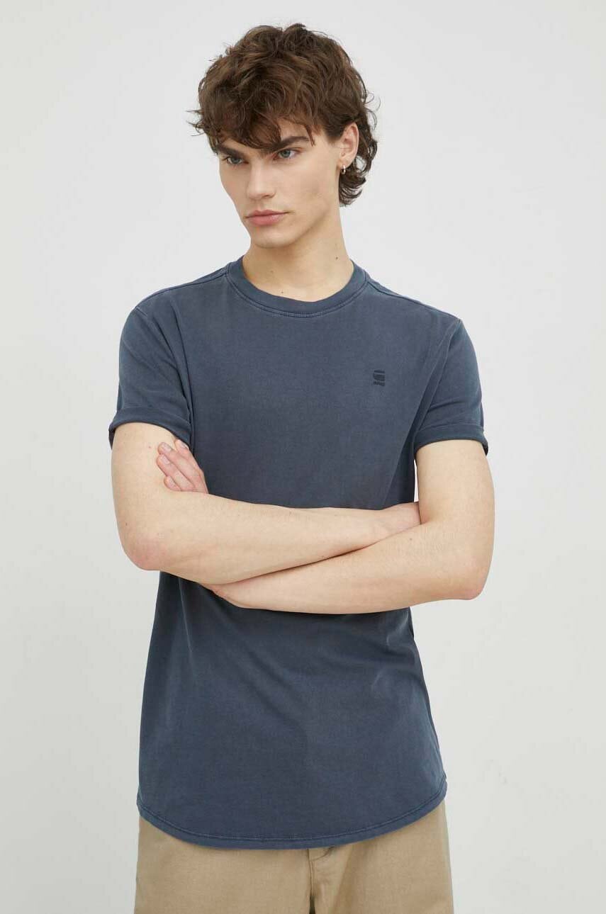 G-Star tricou din bumbac x Sofi Tukker bărbați, culoarea bleumarin, uni