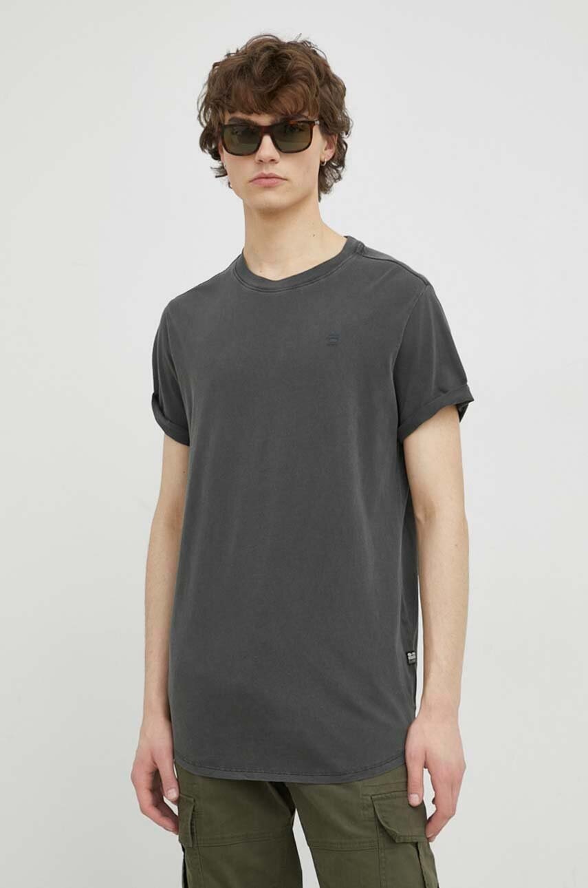 Βαμβακερό μπλουζάκι G-Star χρώμα: μαύρο φωτογραφία