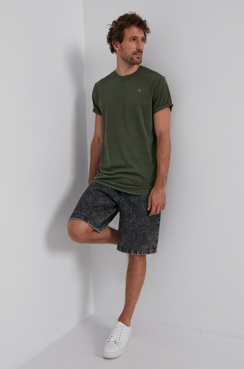 

Хлопковая футболка G-Star Raw гладкий