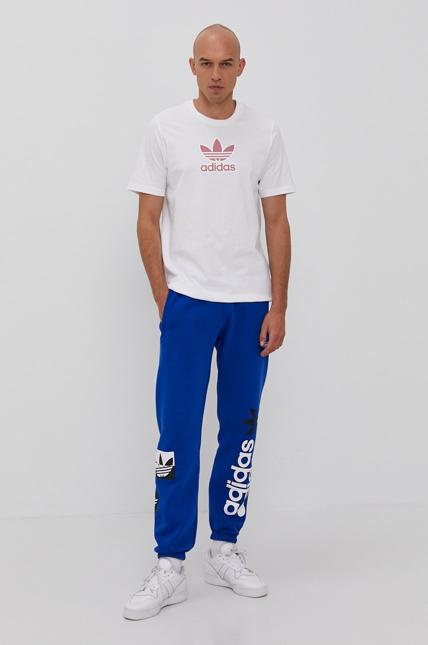 

Футболка adidas Originals мужская цвет белый с принтом