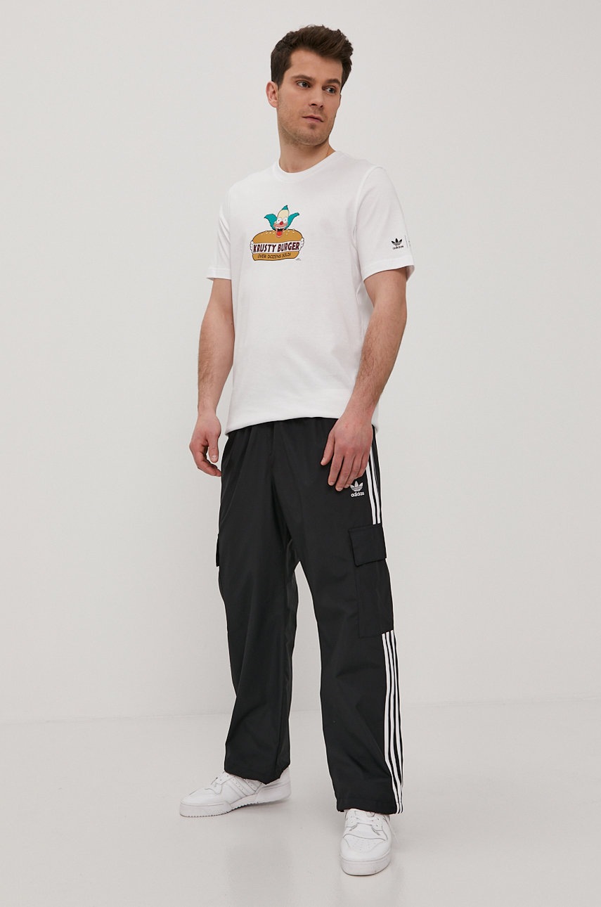

Футболка adidas Originals мужская цвет белый с принтом