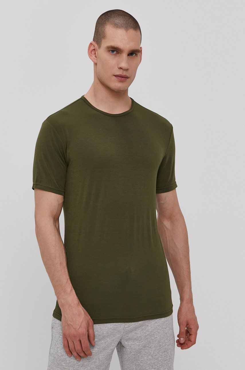 Calvin Klein Underwear T-shirt CK One męski kolor zielony gładki