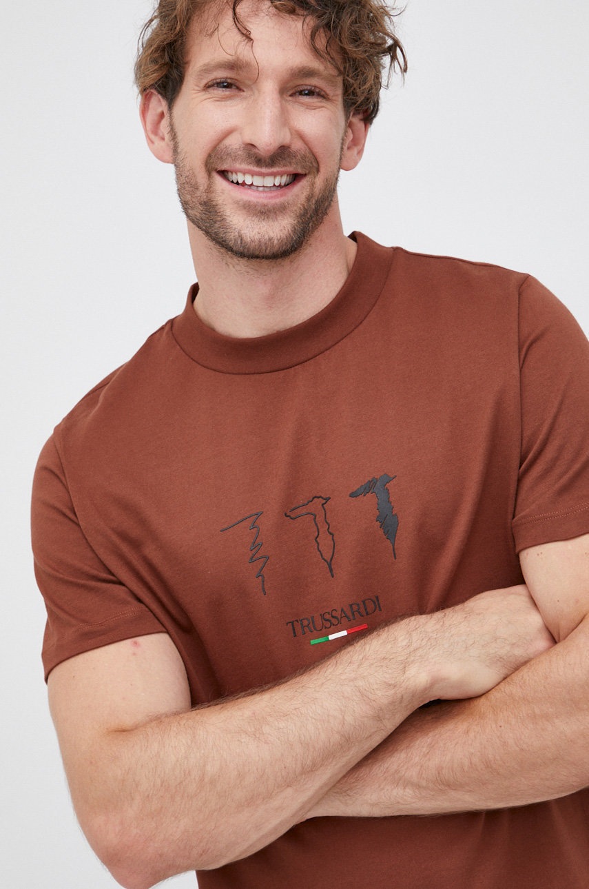 

Trussardi Jeans - Тениска, Кафяв