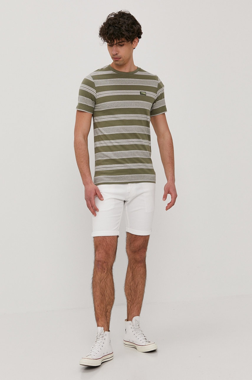 

Футболка Jack & Jones чоловіча колір зелений візерунок