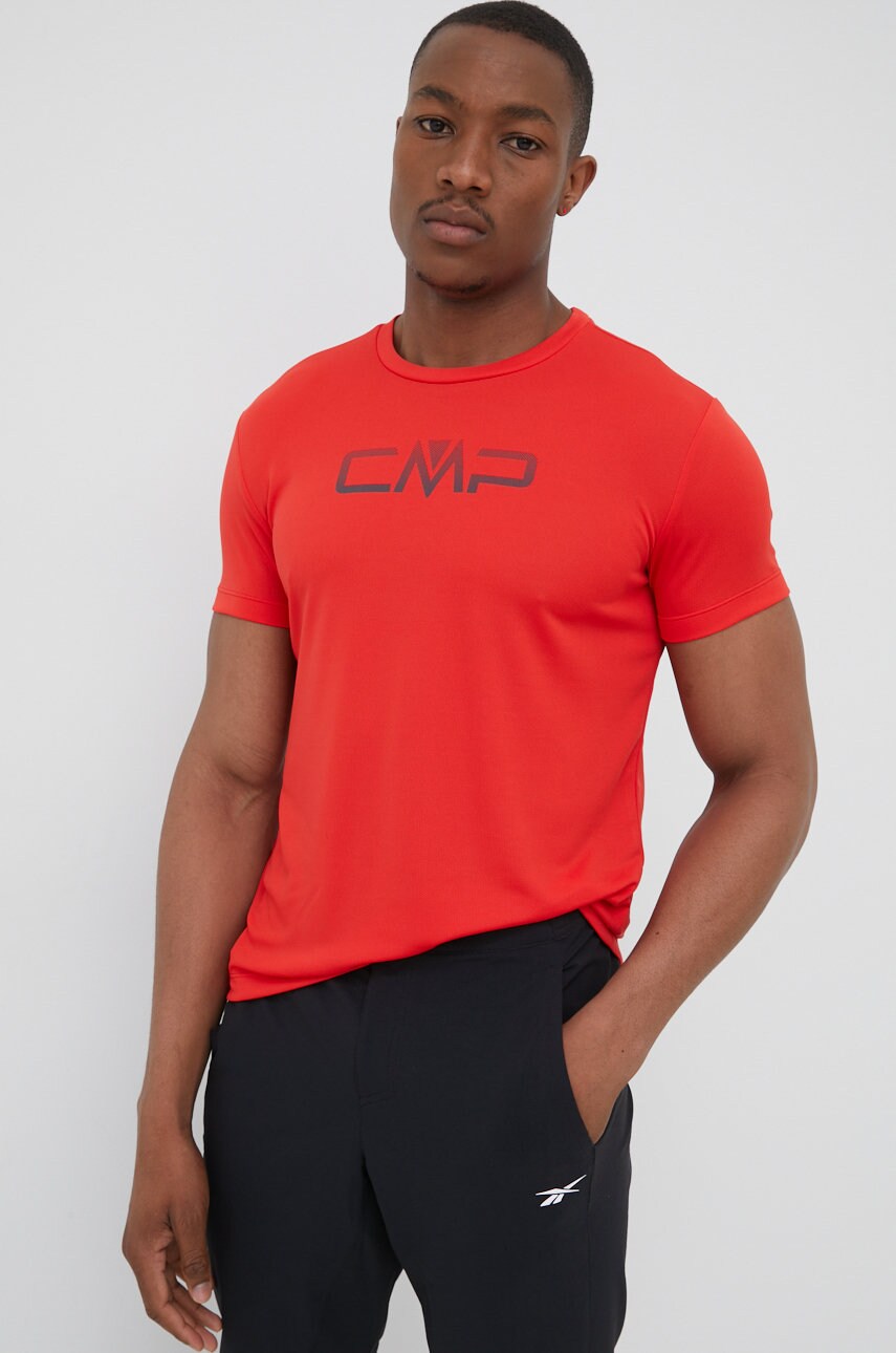 Cmp tricou culoarea rosu, cu imprimeu