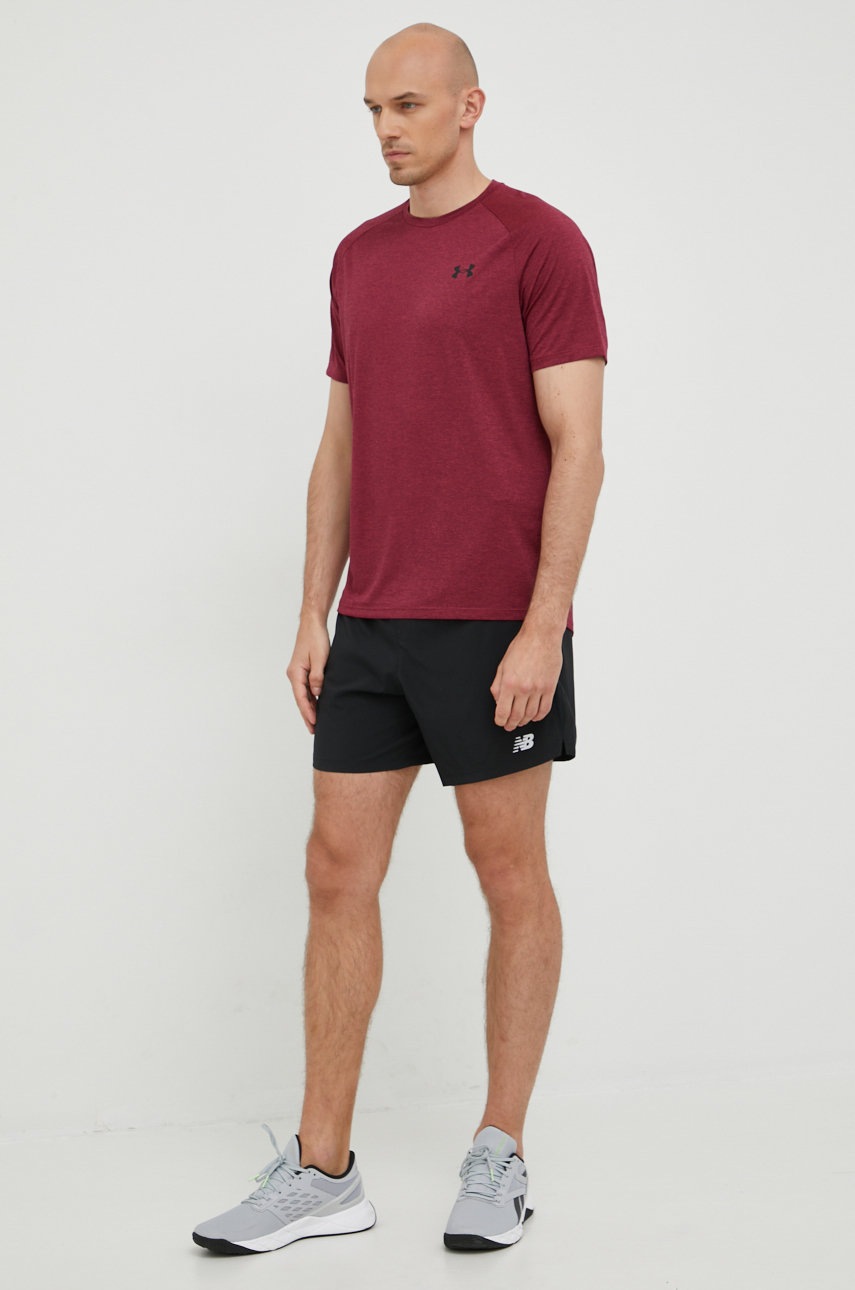 

Футболка Under Armour чоловічий колір бордовий однотонний