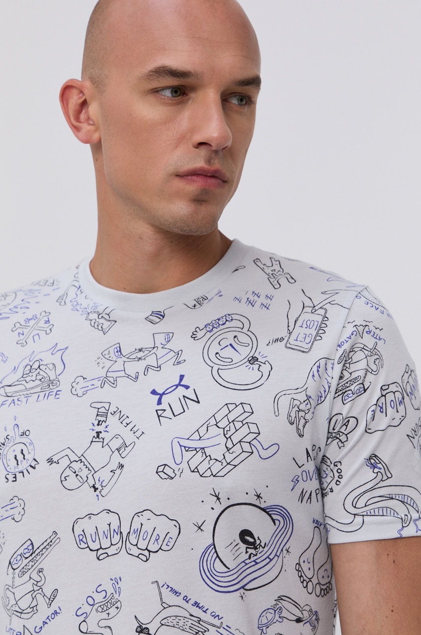 

Футболка Under Armour 1361484 мужская цвет серый с узором