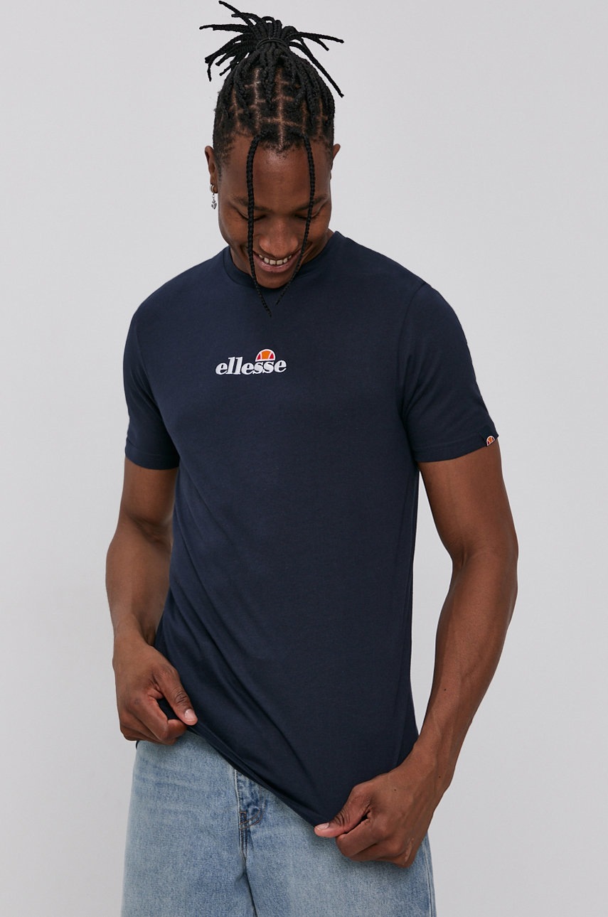 

Хлопковая футболка Ellesse цвет синий с принтом