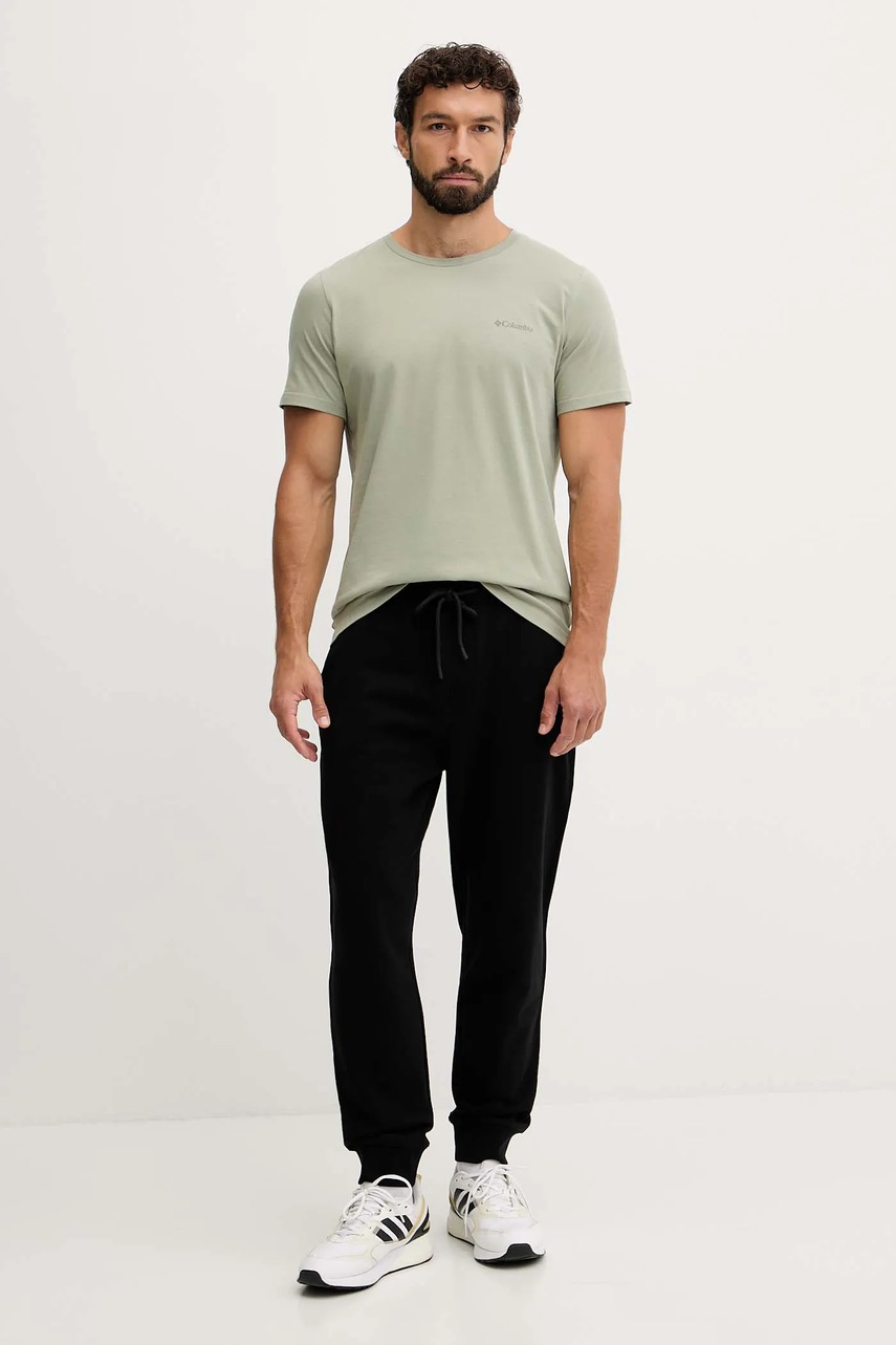 Хлопковая футболка Columbia Rapid Ridge Back Graphic мужская цвет зеленый с принтом 1934824