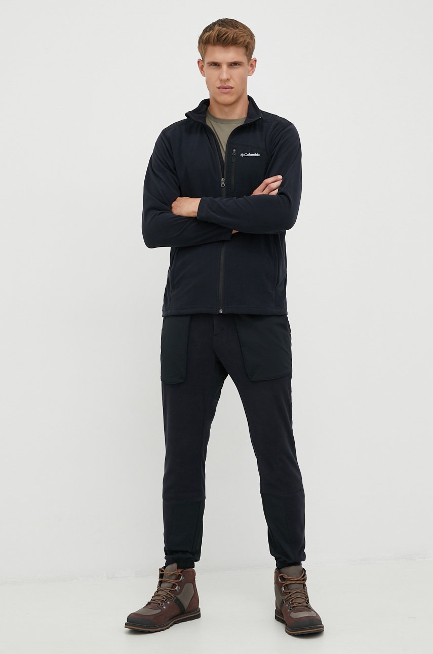 Βαμβακερό μπλουζάκι Columbia Rapid Ridge Back Graphic ανδρικά, χρώμα: πράσινο, 1934824 φωτογραφία