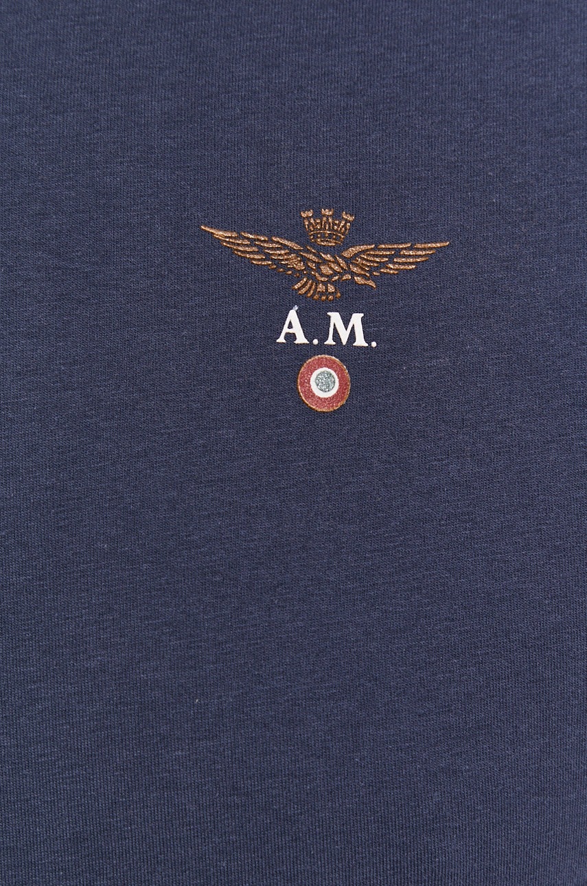 Μπλουζάκι Aeronautica Militare ανδρικό, χρώμα: ναυτικό μπλε φωτογραφία