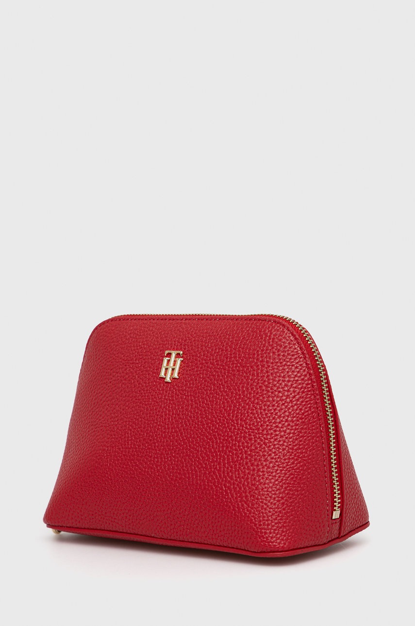 

Козметична чанта Tommy Hilfiger в червено, Червен