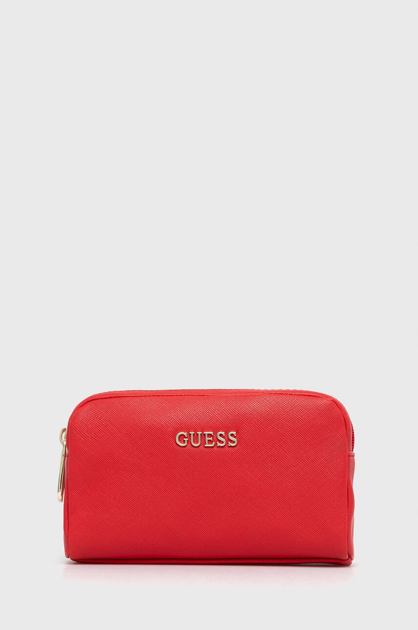 

Козметична чанта Guess в червено, Червен