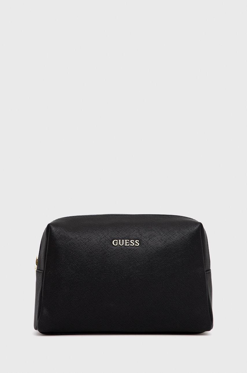 

Козметична чанта Guess в черно, Черен
