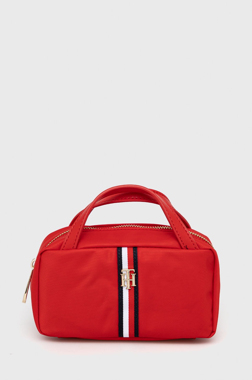 

Козметична чанта Tommy Hilfiger в червено, Червен