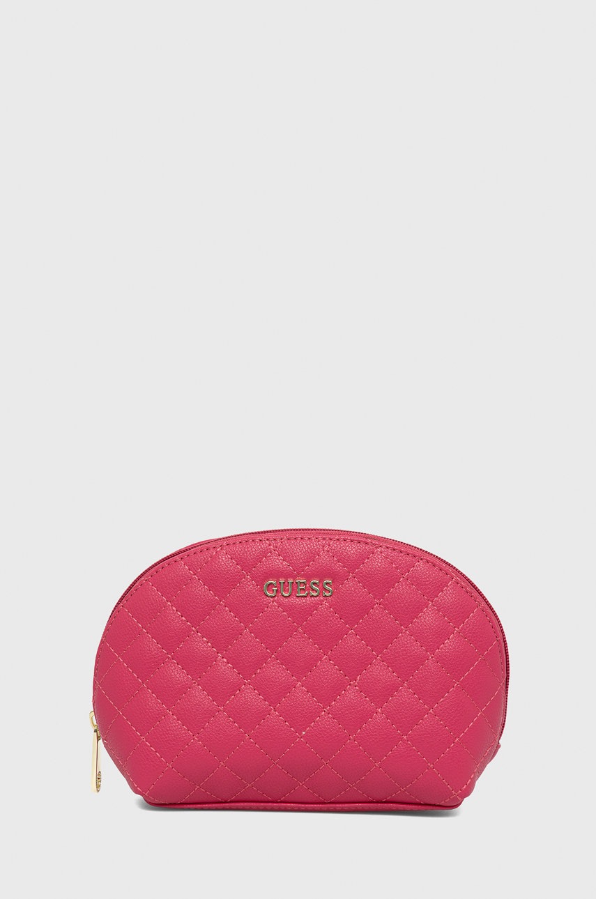 

Козметична чанта Guess в розово, Розов