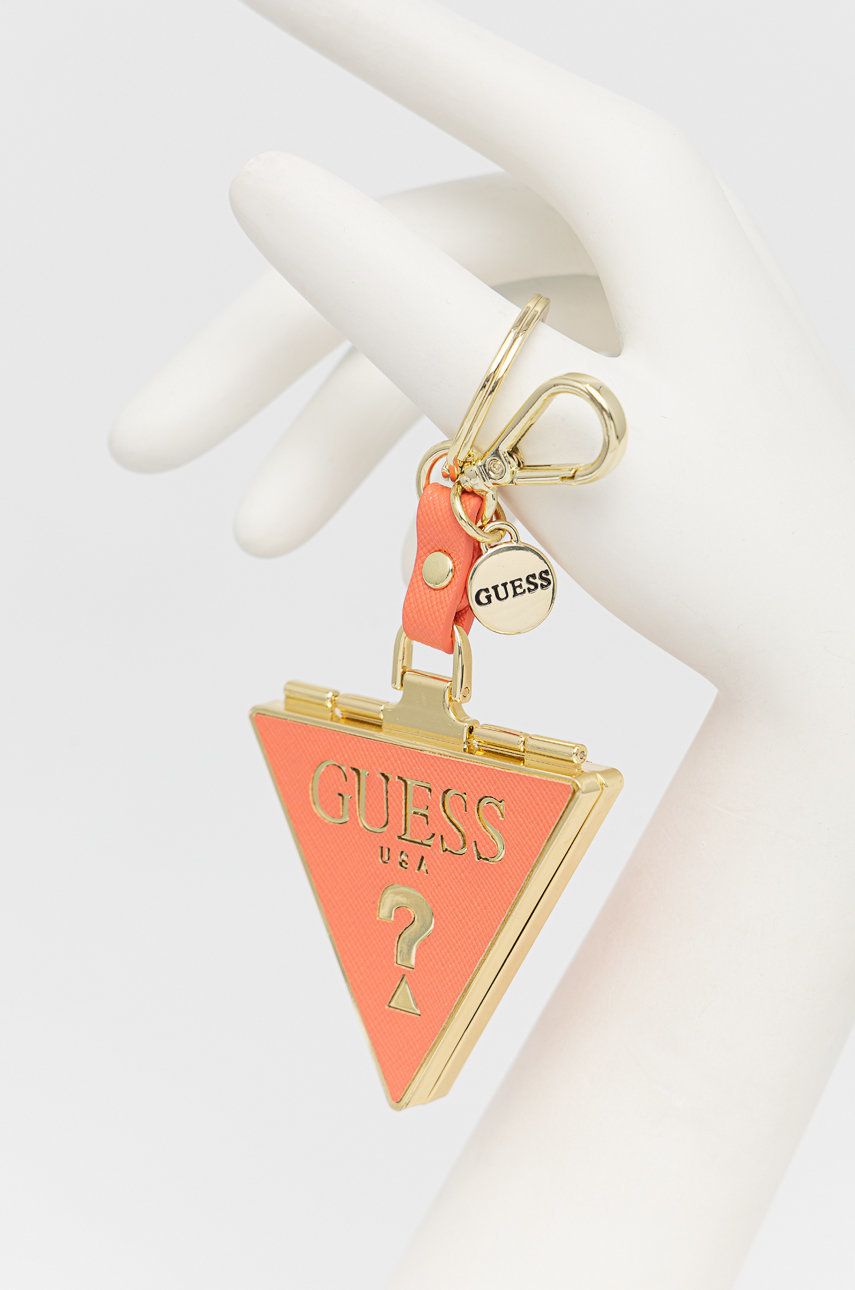 Kľúčenky a odznaky - Prívesok na kľúče so zrkadlom Guess oranžová farba