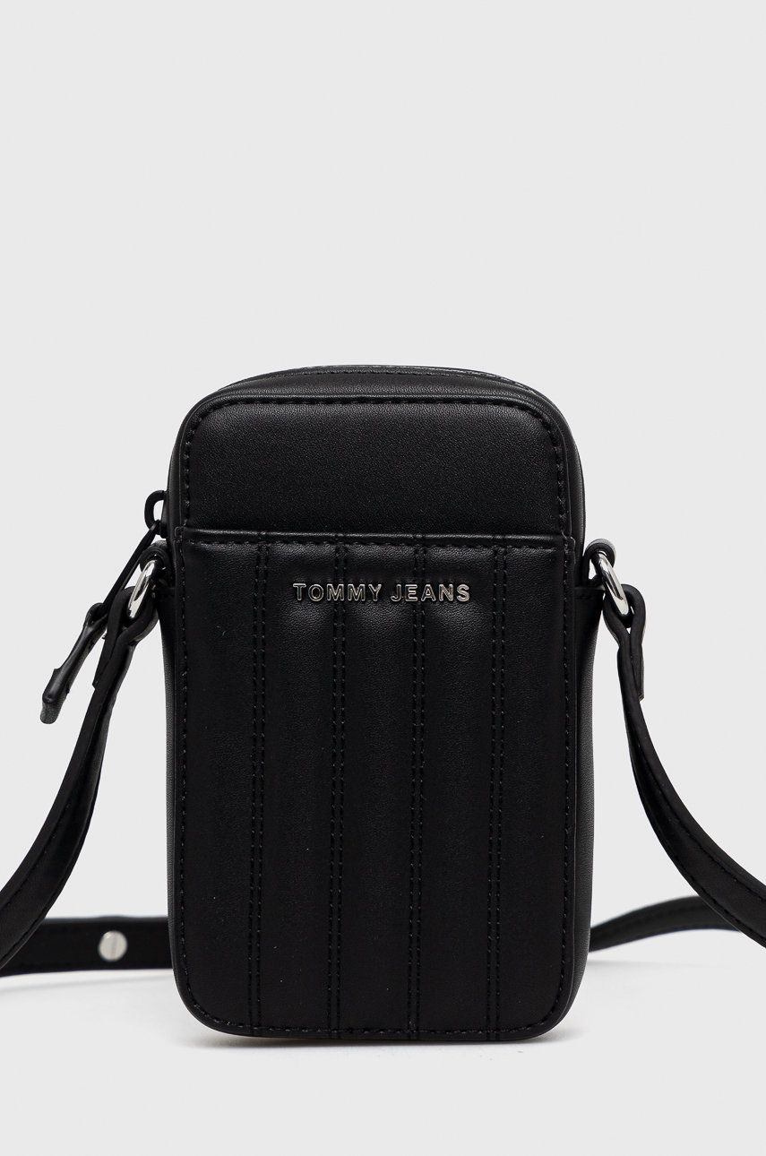 Tommy Jeans carcasa de telefon culoarea negru imagine reduceri black friday 2021 answear.ro