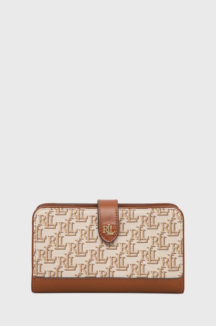 

Портфейл Lauren Ralph Lauren дамски в кафяво, Кафяв