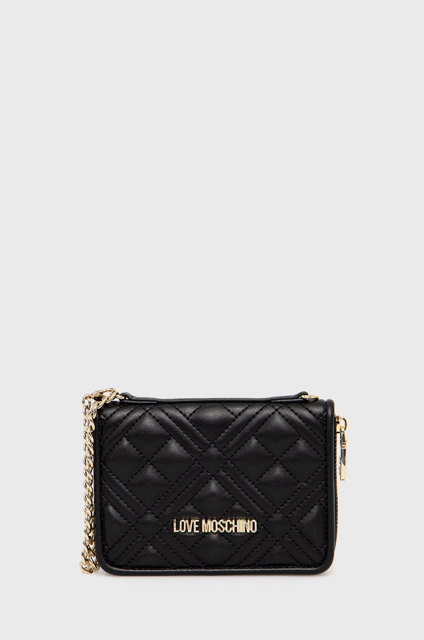 

Портфейл Love Moschino дамски в черно, Черен