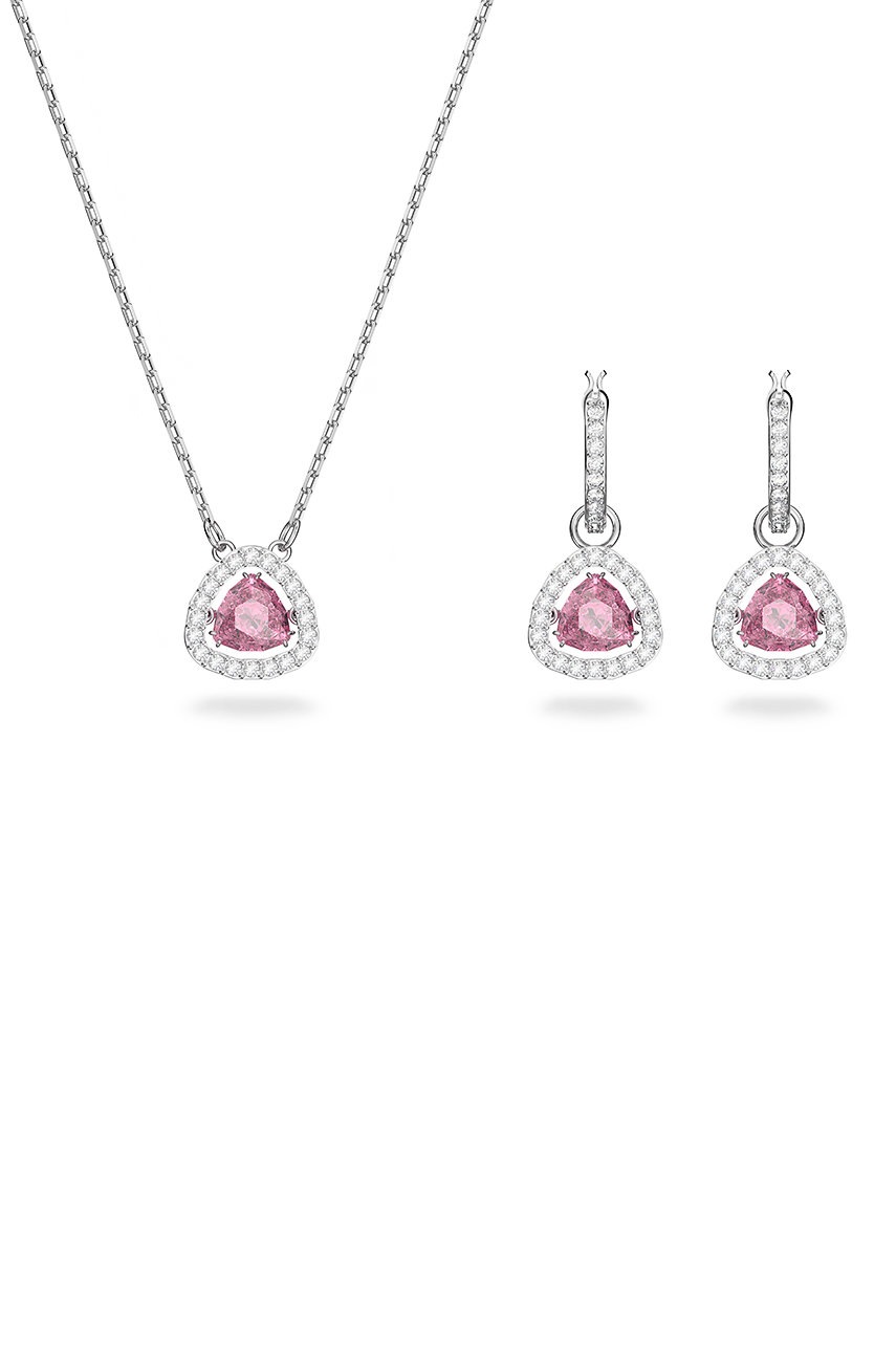 

Кольє і сережки Swarovski колір срібний