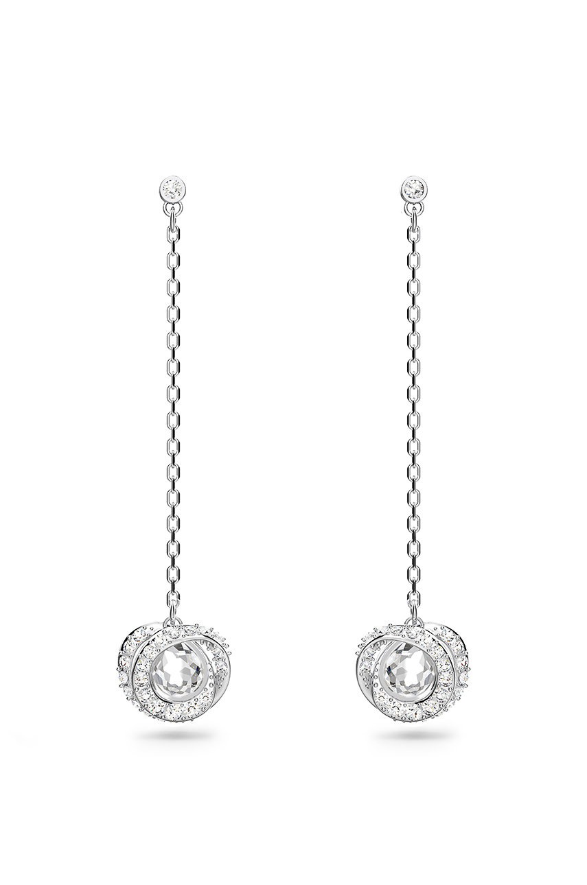 

Обици Swarovski в сребристо, Сребърен
