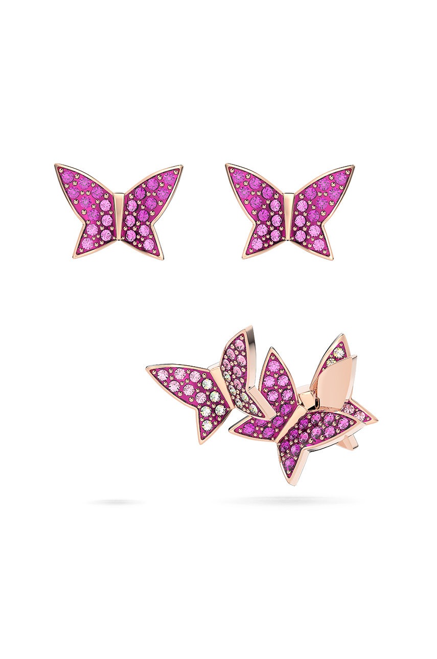 

Сережки Swarovski (3-pack) цвет золотой