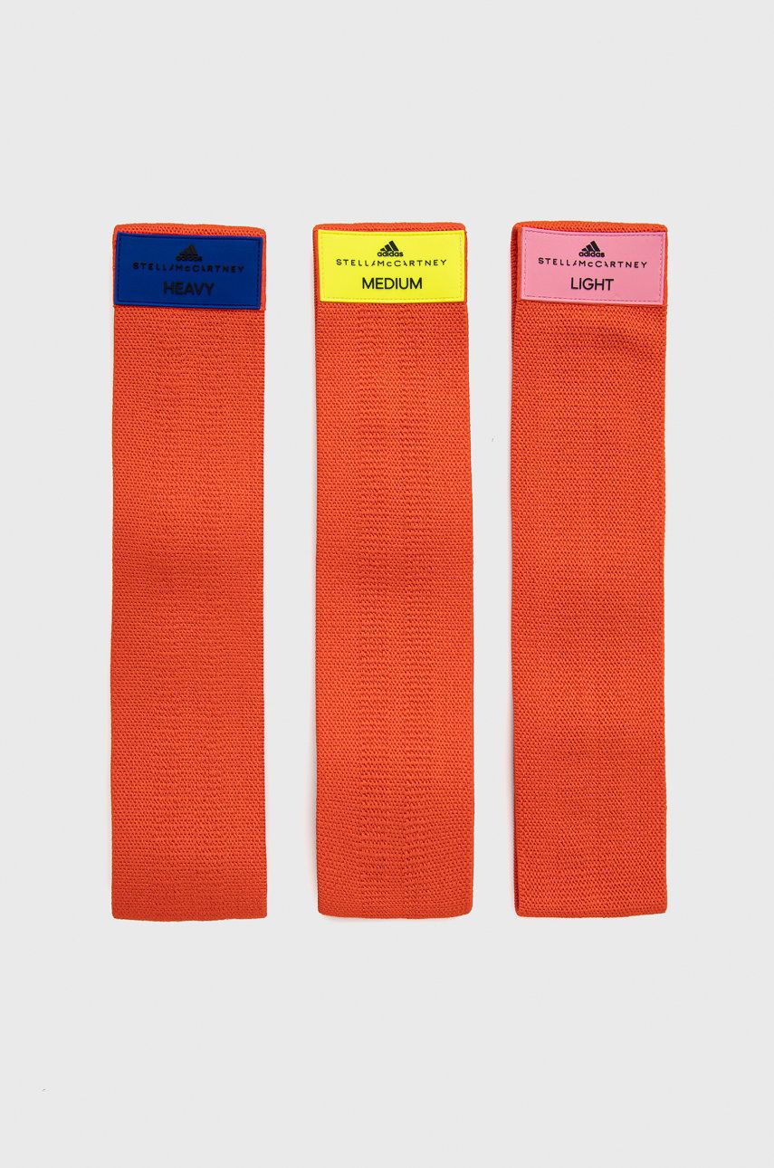 Levně Cvičební odporové pásy adidas by Stella McCartney (3-pack) H59865 oranžová barva