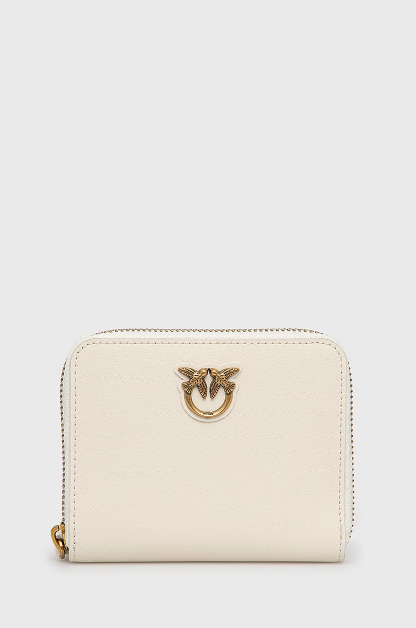 

Кожен портфейл Pinko дамски в бяло, Бял