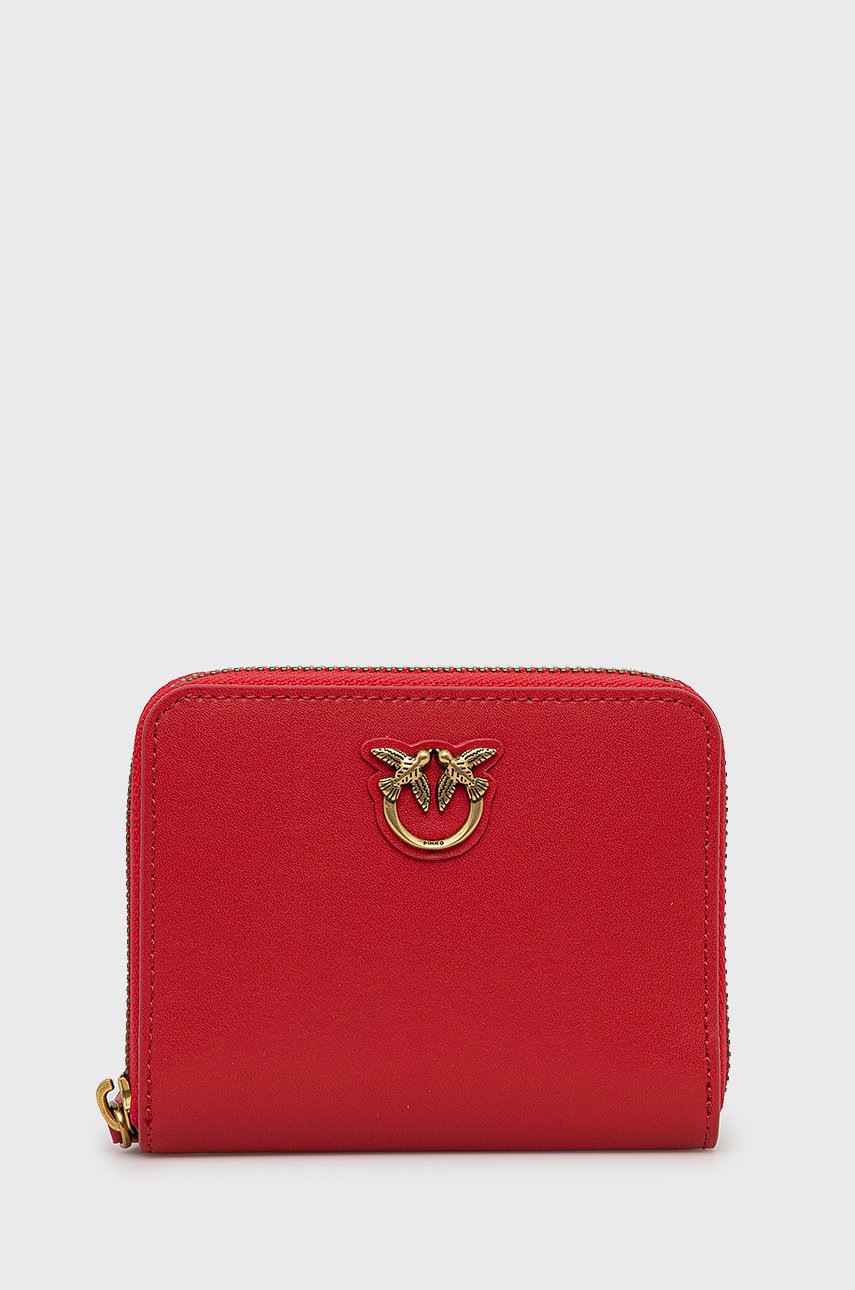 

Кожен портфейл Pinko дамски в червено, Червен