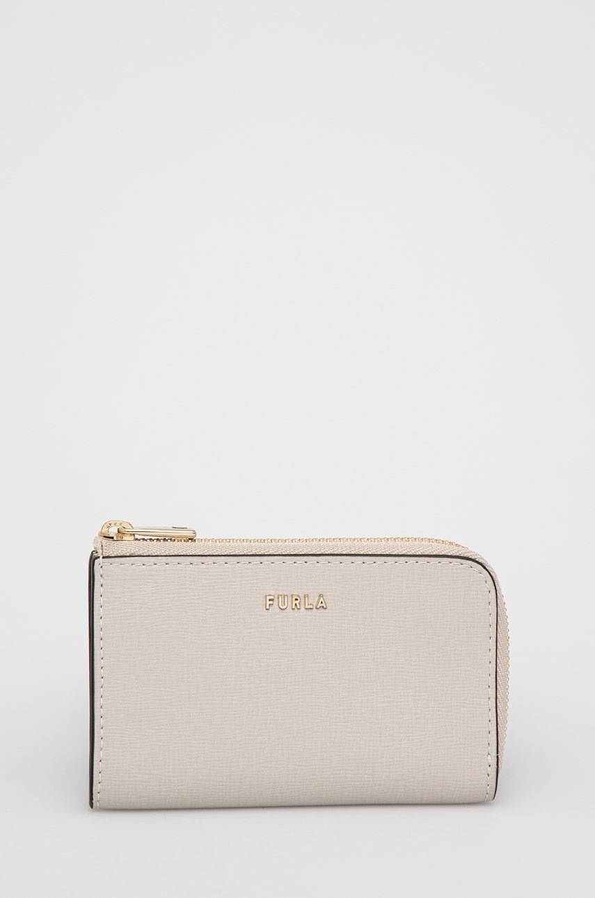 

Кожен калъф за ключ Furla в сиво, Сив