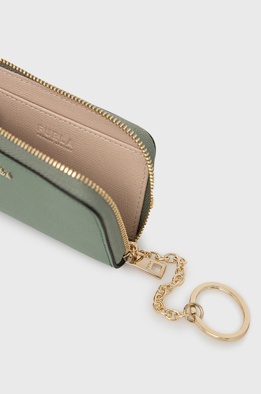 

Шкіряний чохол для ключів Furla колір зелений