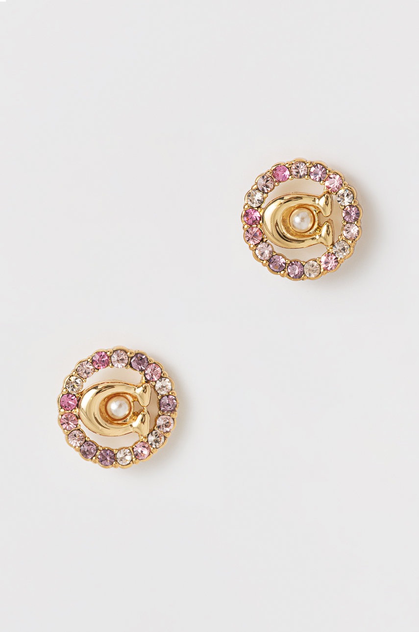

Сережки Coach цвет розовый