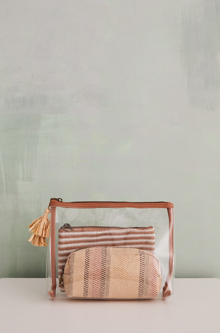 

Козметична чанта women'secret (3 броя) в черно, Черен