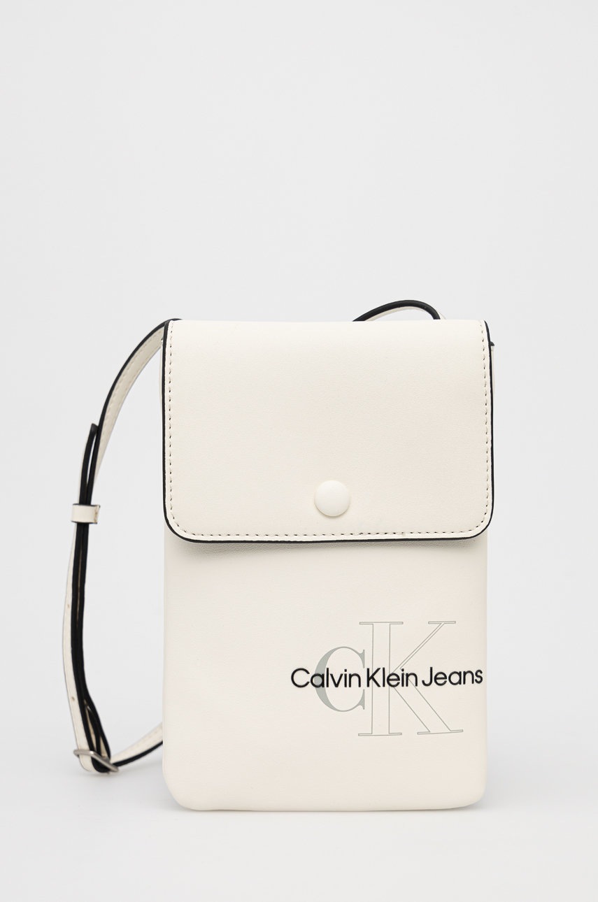 

Калъф за телефон Calvin Klein Jeans в бяло, Бял