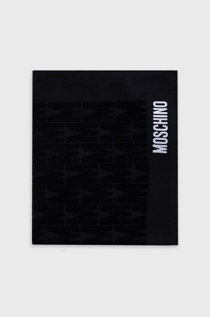

Бавовняний рушник Moschino Underwear колір чорний