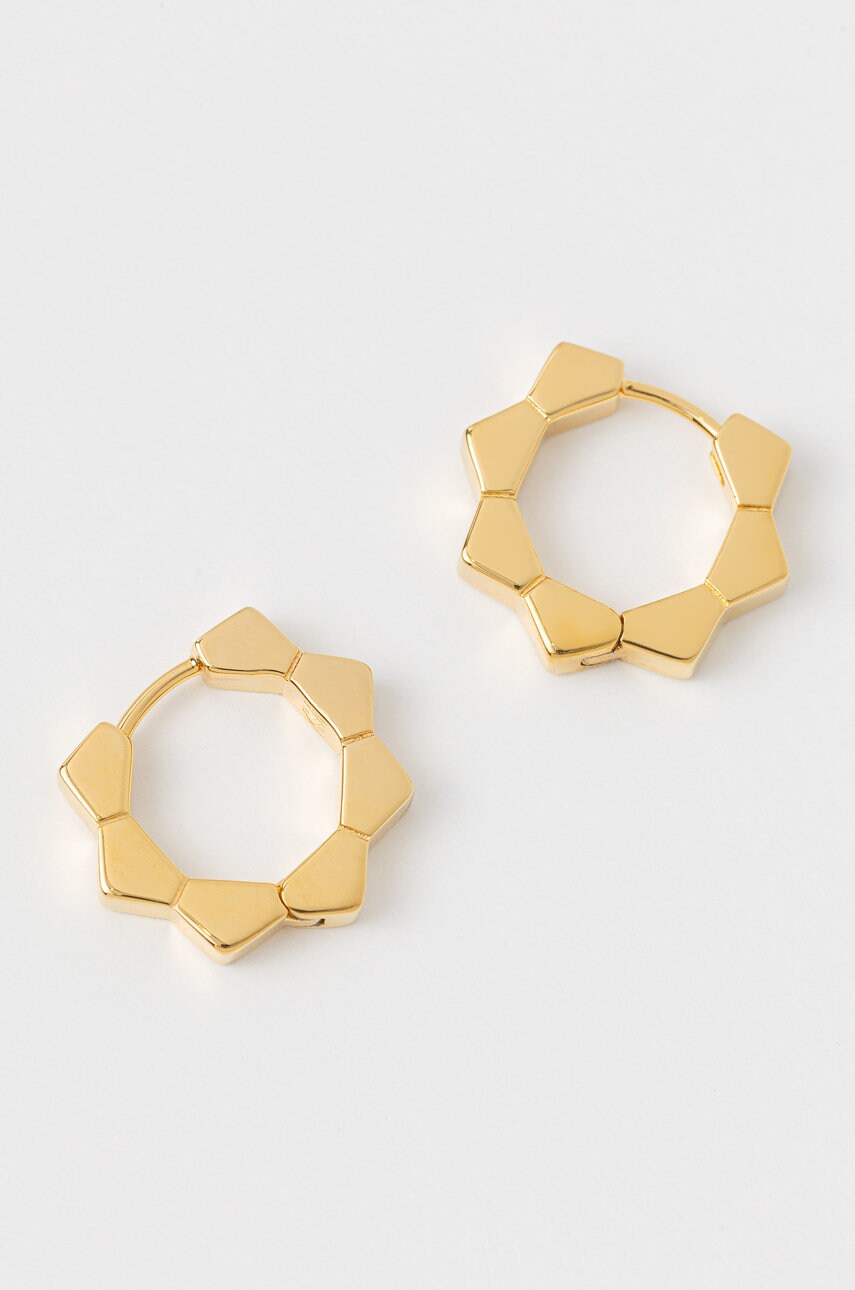 

Обици Kat Maconie Prism Stud Huggie Hoop Earrings, Злато