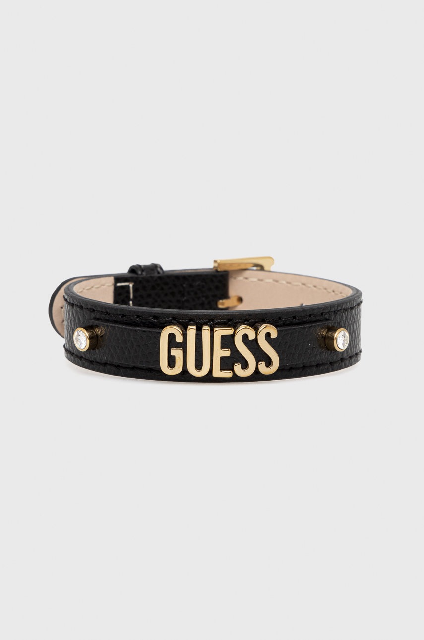 

Кожена гривна Guess дамска, Черен