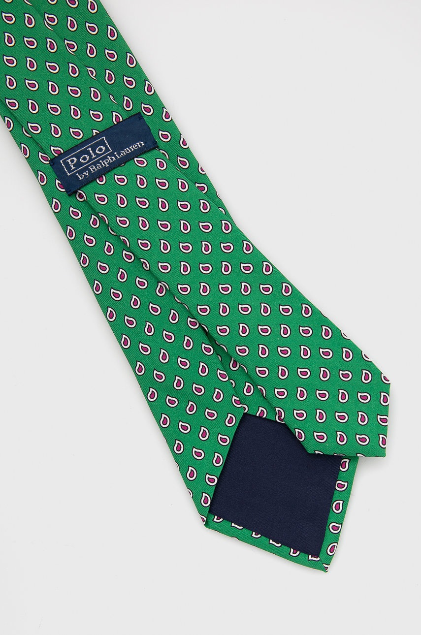 

Шовковий галстук Polo Ralph Lauren колір зелений