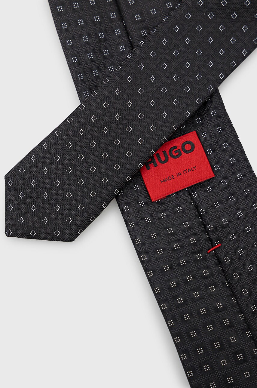 

Шовковий галстук HUGO колір чорний