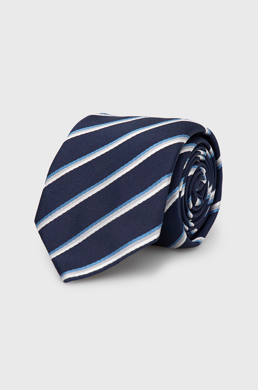 Hugo cravata de matase culoarea albastru marin answear.ro
