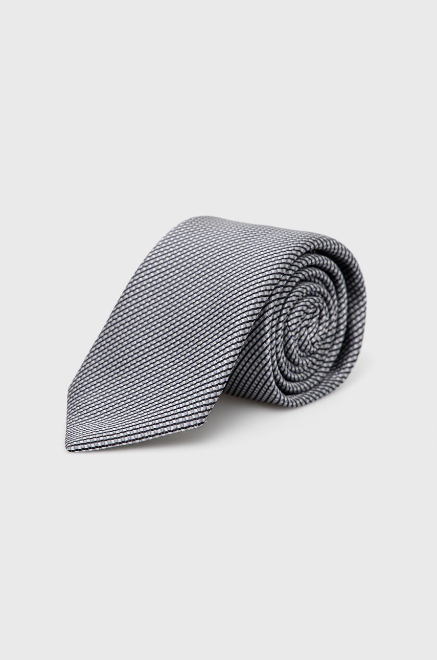 Boss cravata de matase culoarea alb
