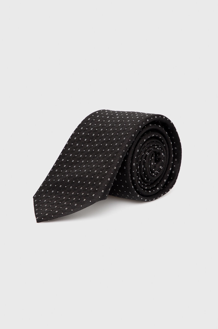 Boss cravata de matase culoarea negru