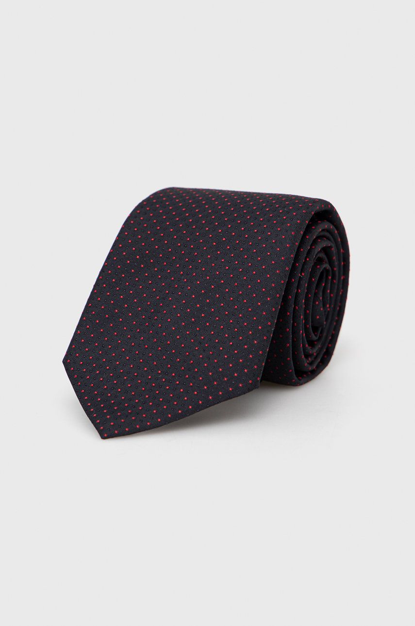Boss cravată din amestec de mătase culoarea negru answear.ro