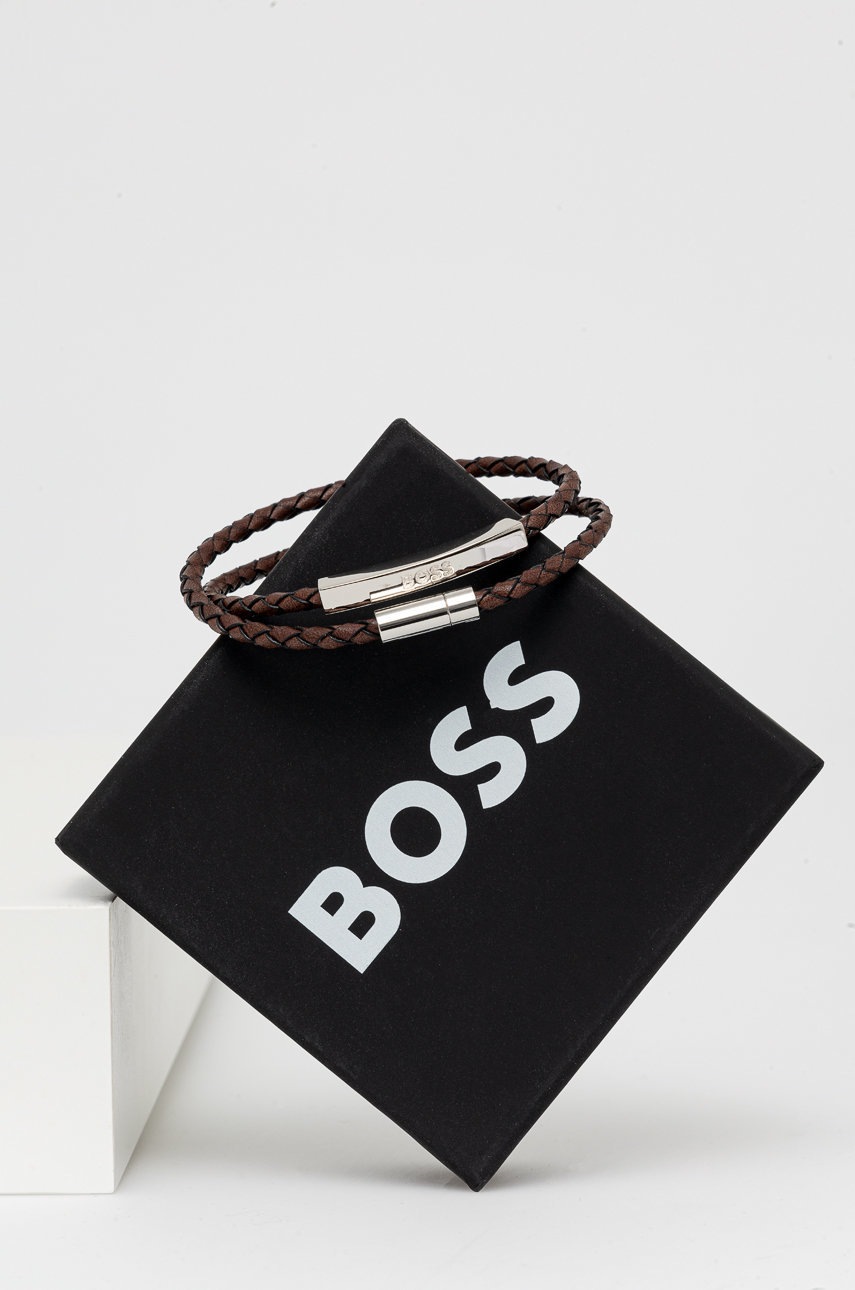 

Браслет Boss мужская цвет коричневый