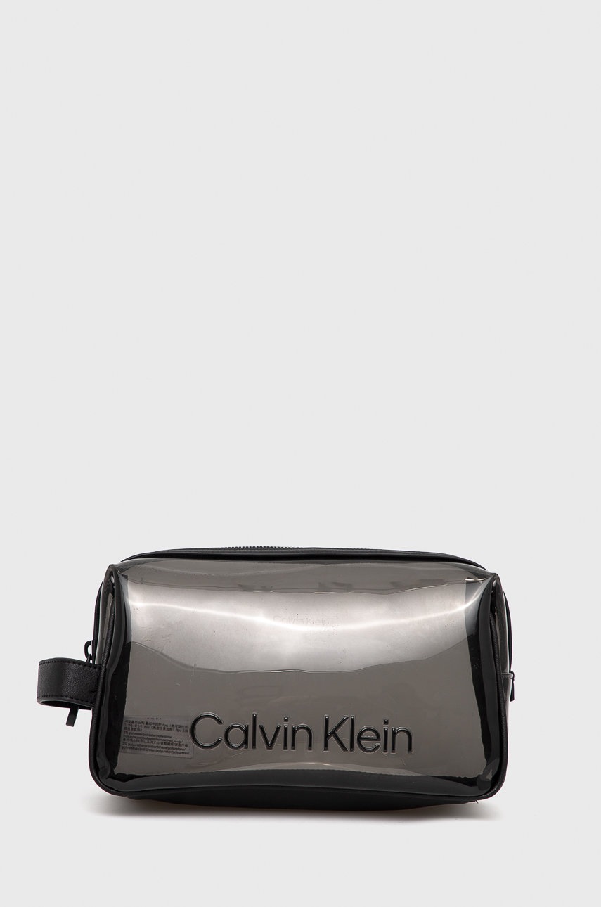 

Козметична чанта Calvin Klein в черно, Черен