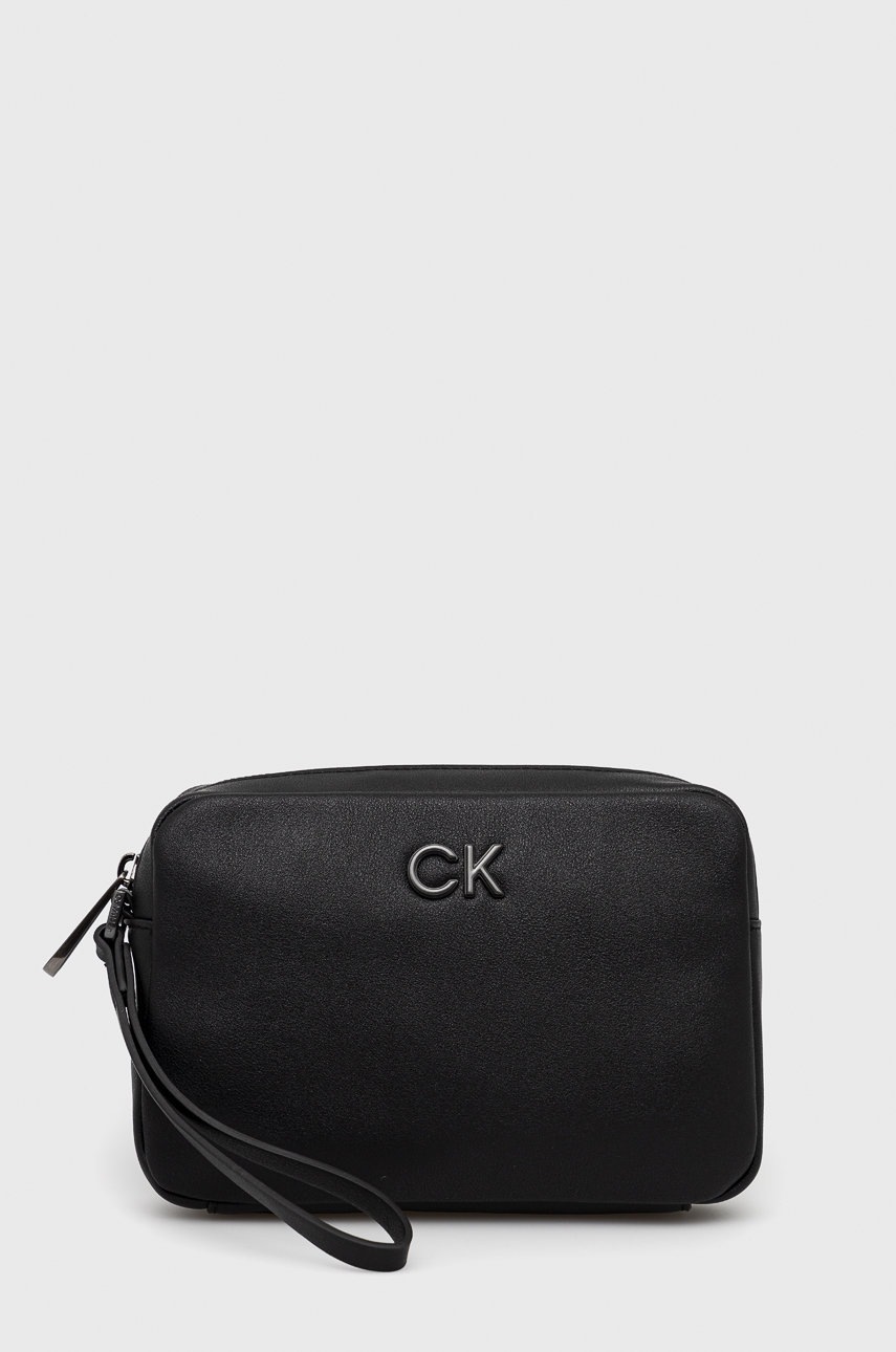 

Козметична чанта Calvin Klein в черно, Черен