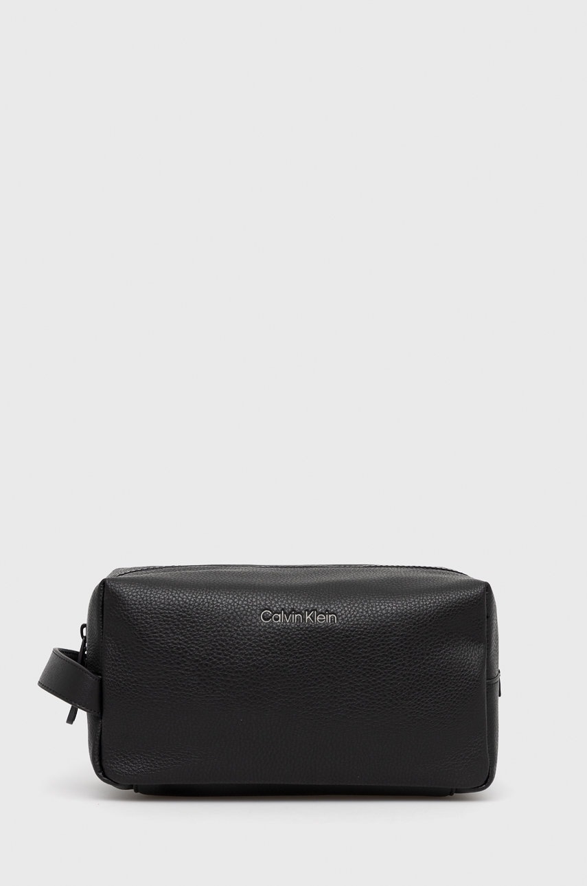 

Козметична чанта Calvin Klein в черно, Черен