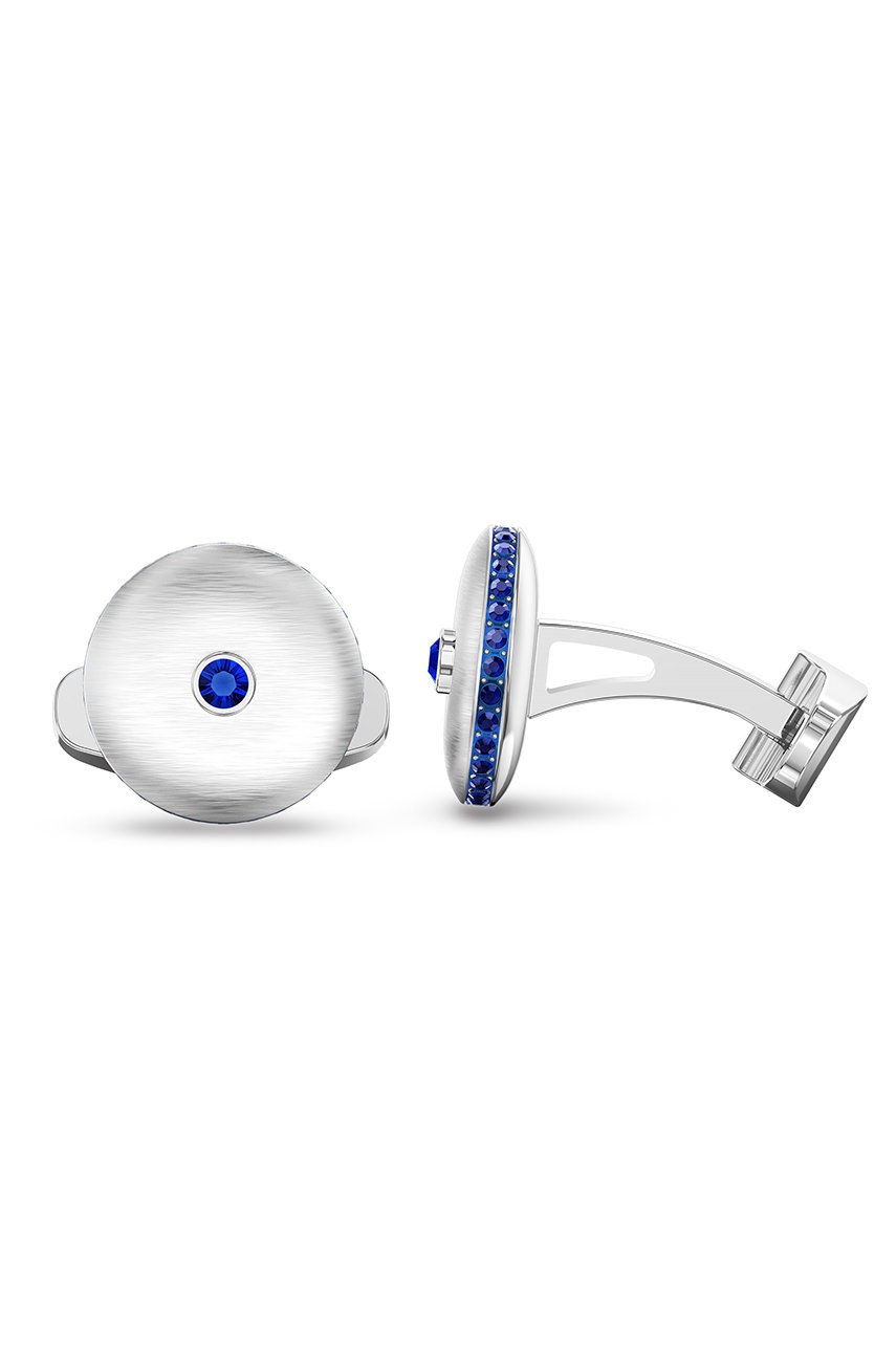 

Запонки для манжетів Swarovski колір срібний