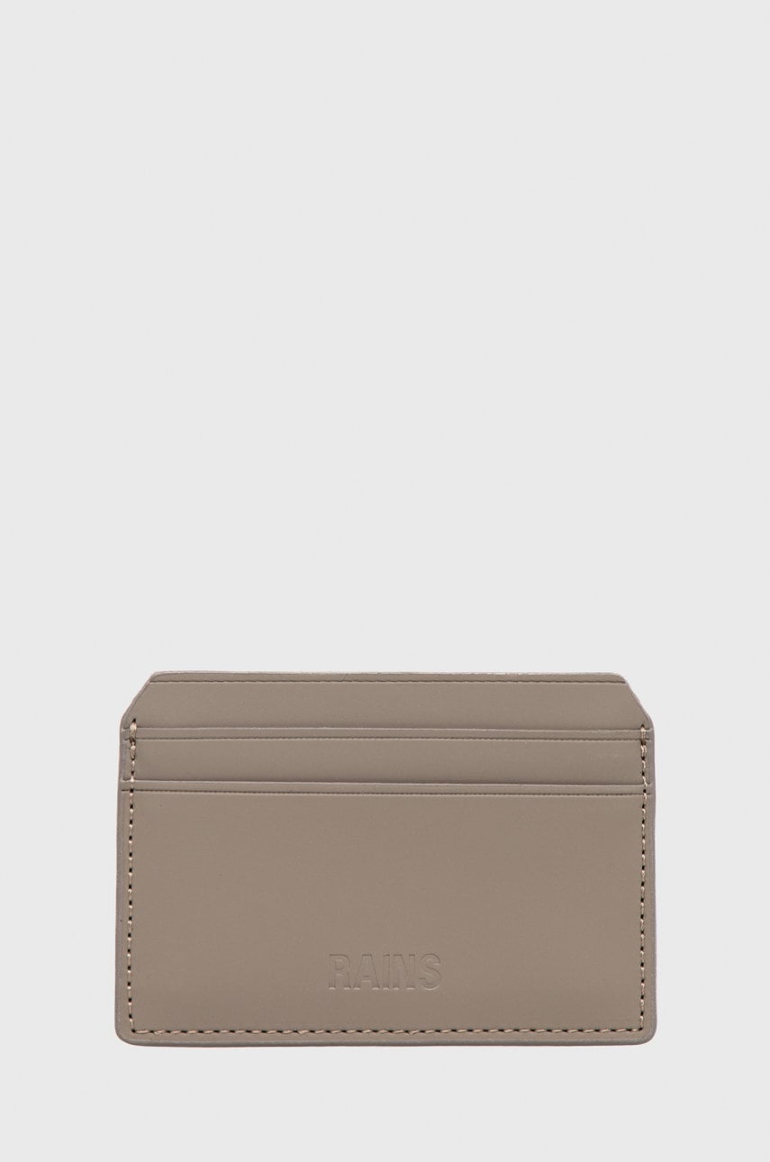 Rains carcasa cardului 16240 Card Holder culoarea bej